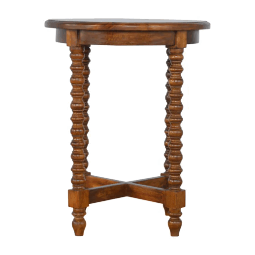 Mango Wood Small Round Tea Table