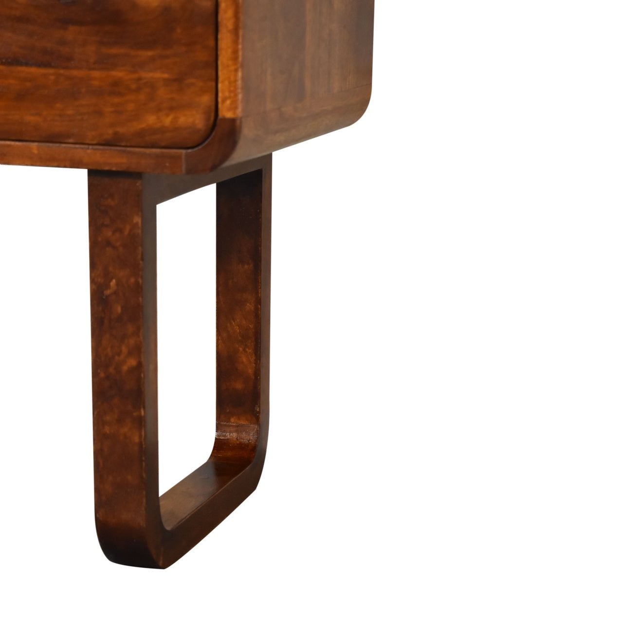 U-Curved Chestnut Nightstand