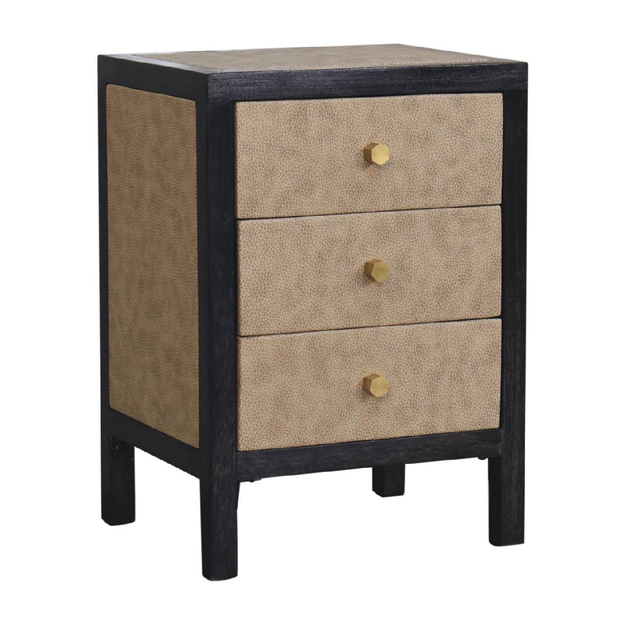 Mini Faux Leather Nightstand
