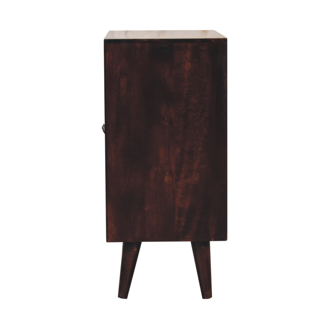 Mini Pineapple Carved Light Walnut Cabinet