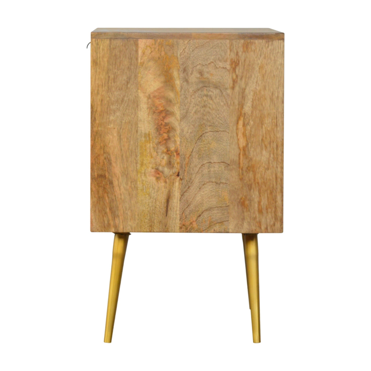 Cement Inlay Nightstand with Open Slot