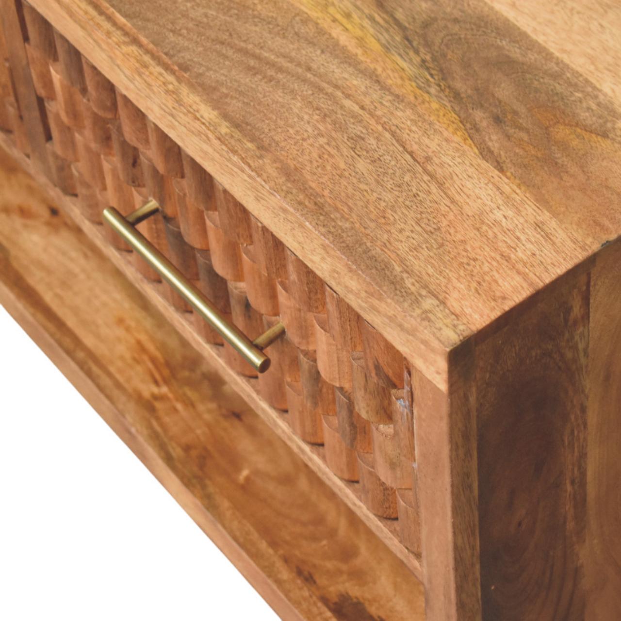 Cadiz Carved Entryway Shoe Cabinet
