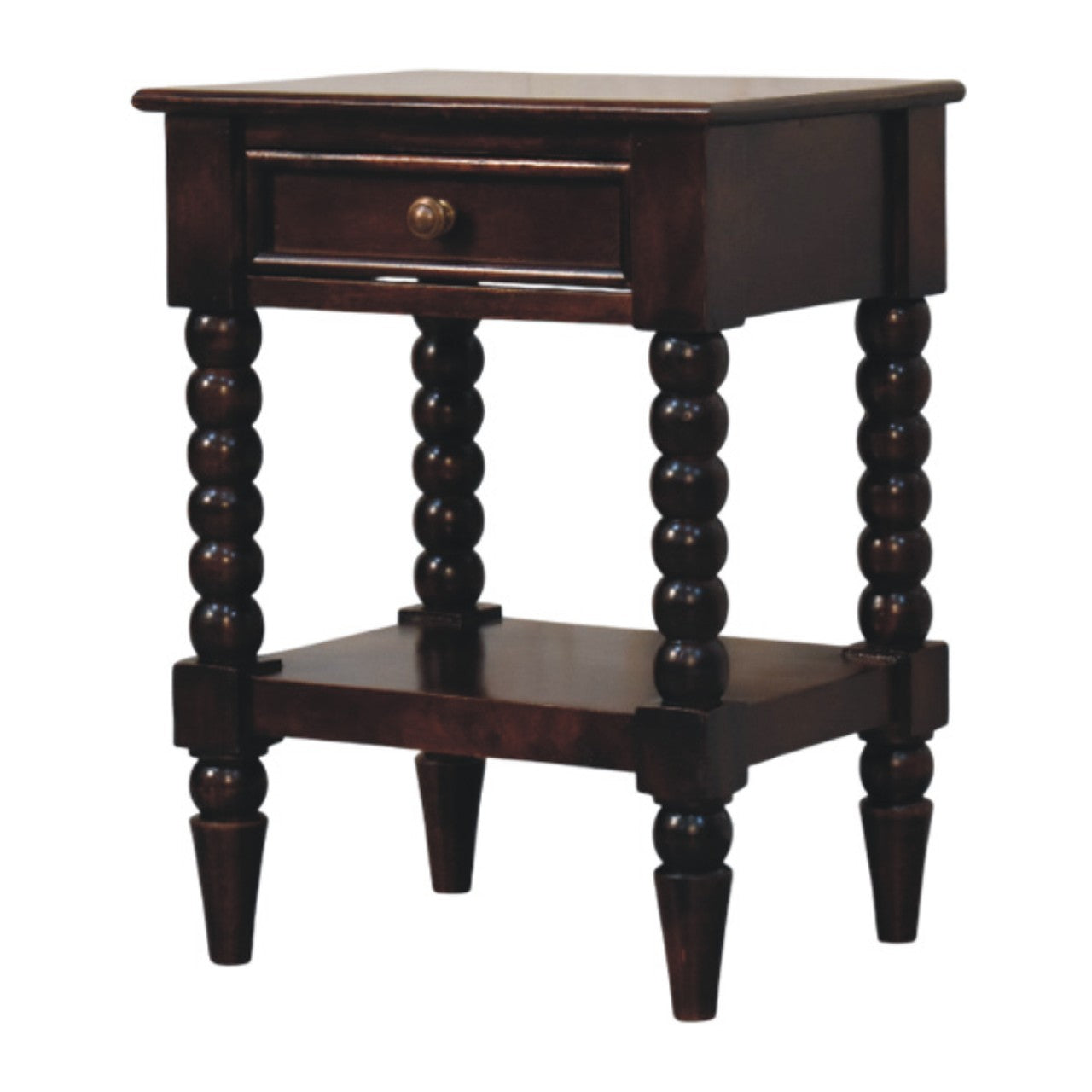Vintage Spindle Winewood Oak Nightstand 23.5"