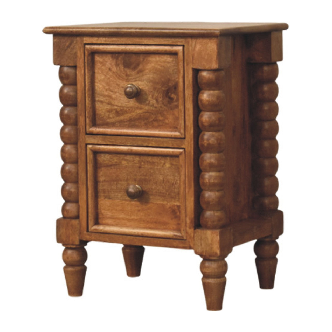Vintage Spindle Amber Oak Nightstand 21.5"