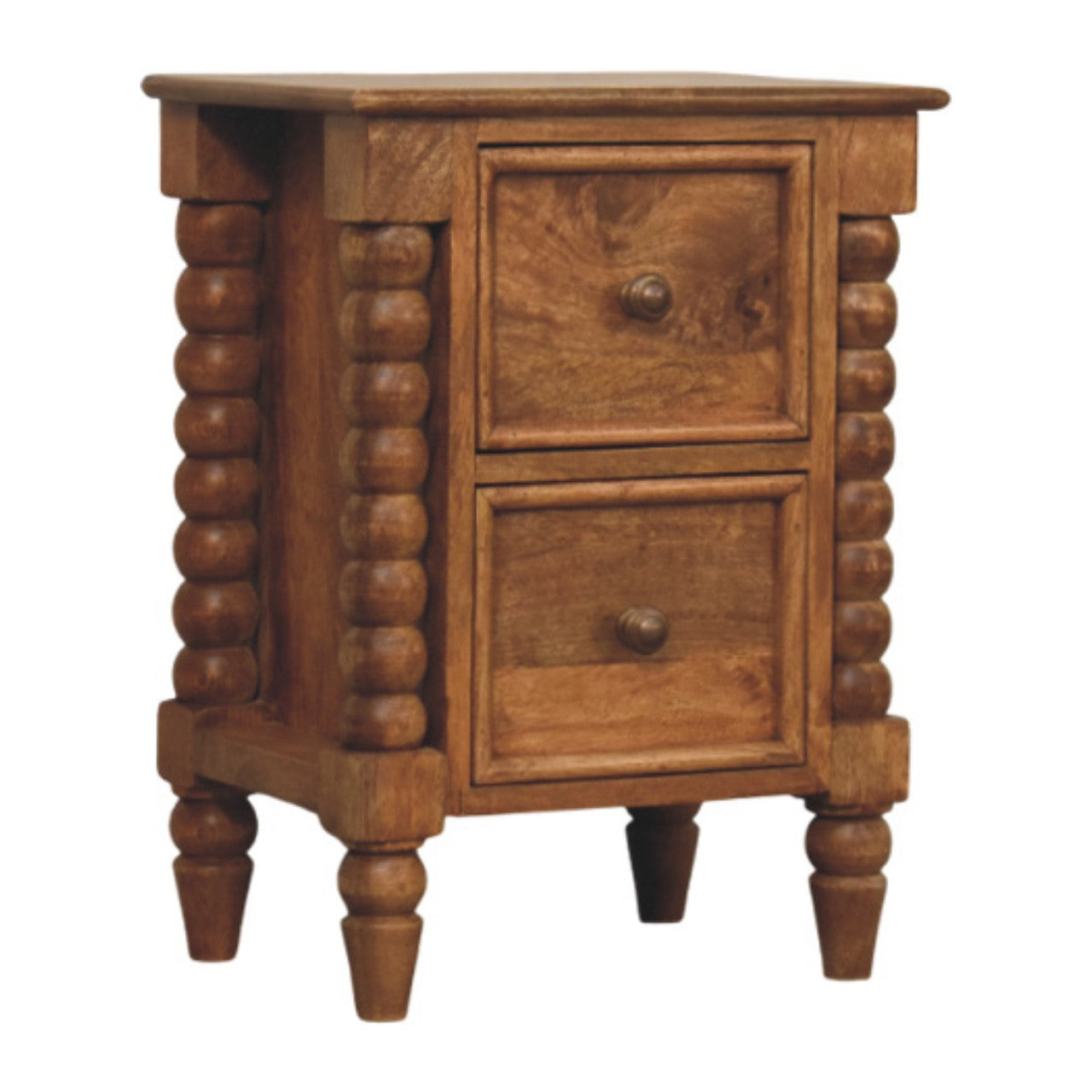 Vintage Spindle Amber Oak Nightstand 21.5"