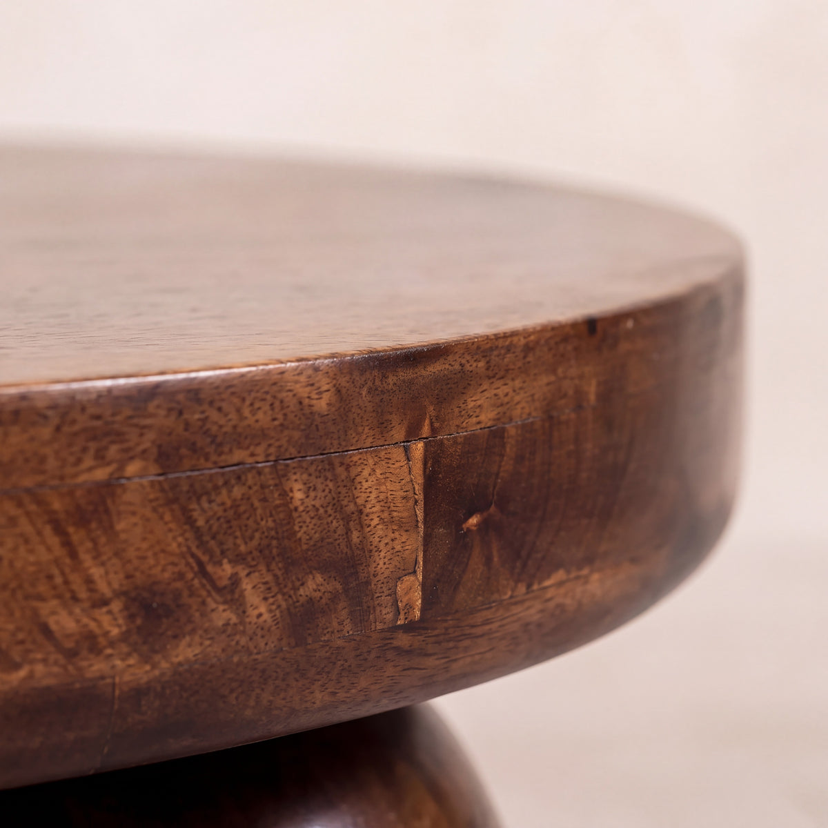 Walnut Solid Wood Ball Feet Coffee Table