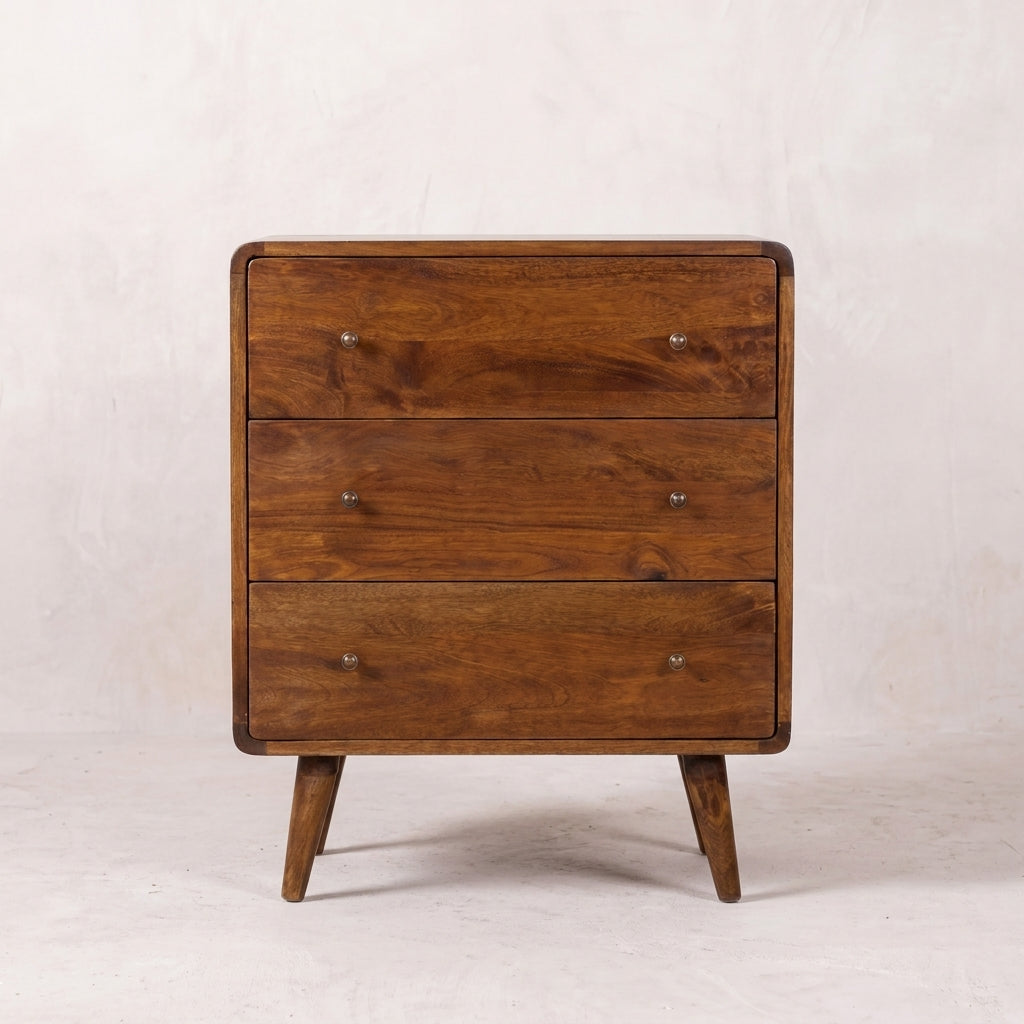 Chestnut Solid Wood Curved Chest