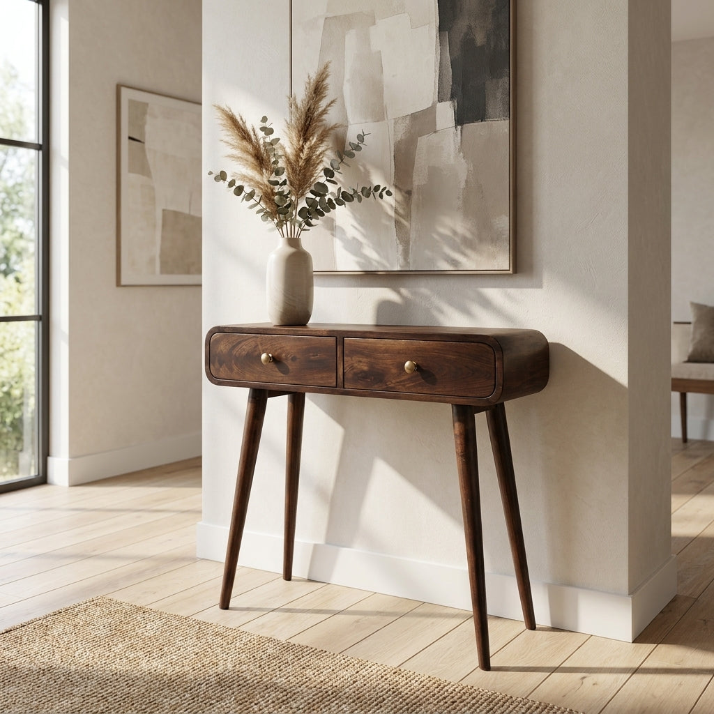 Walnut Solid Wood Nordic Hallway Table