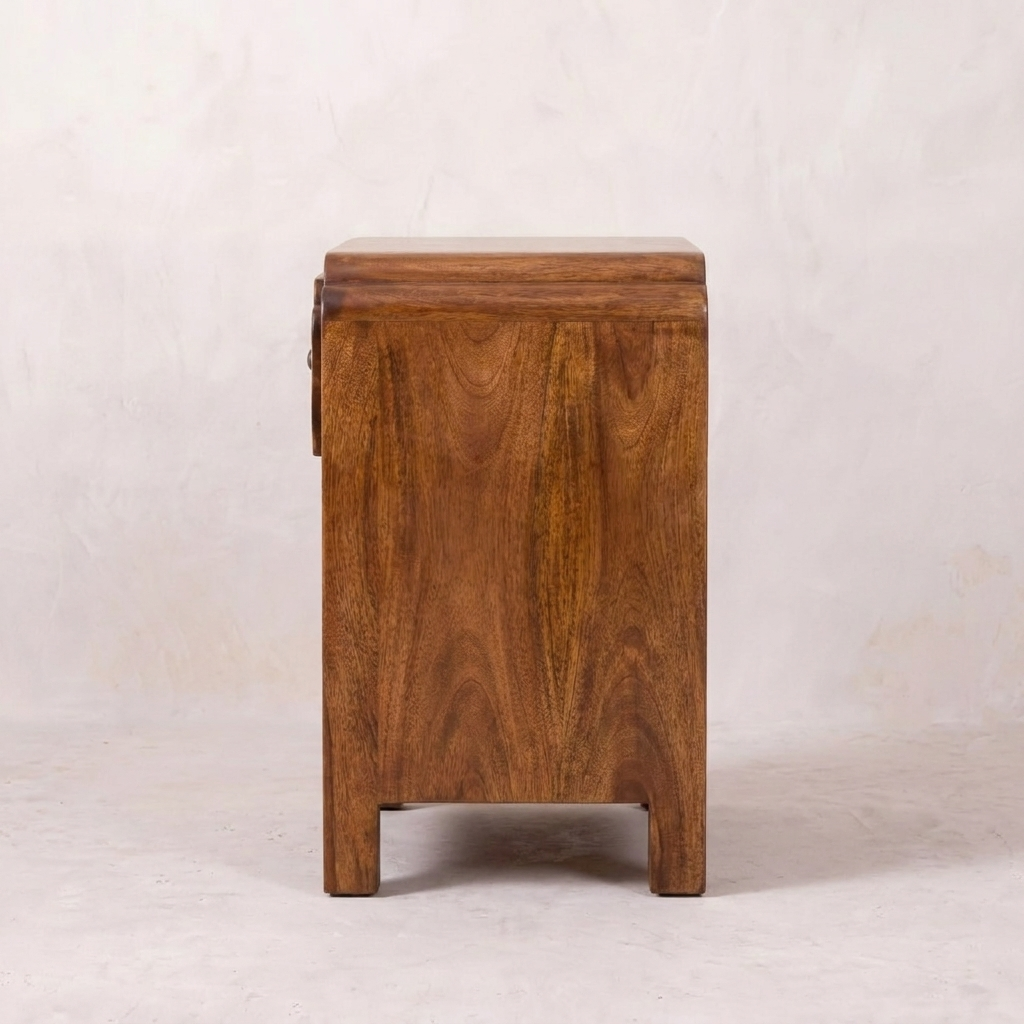 Solid Mango Wood Chestnut Nightstand