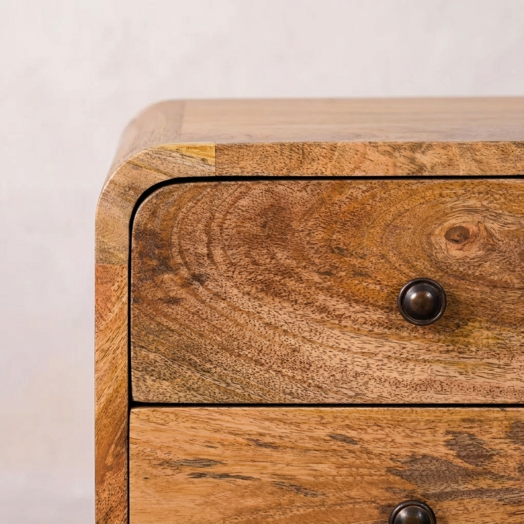 Mini Oak-ish Curved nightstand