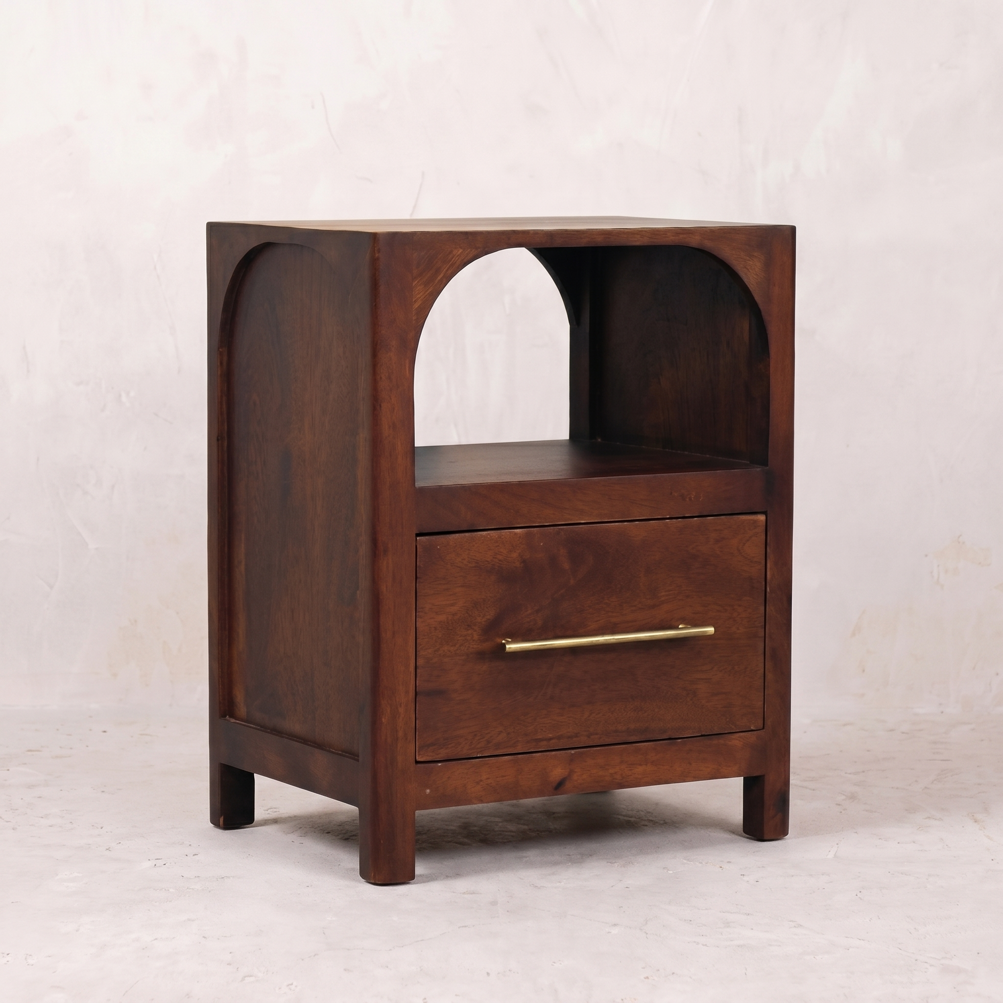 Arched Edge 1 Drawer Bedside