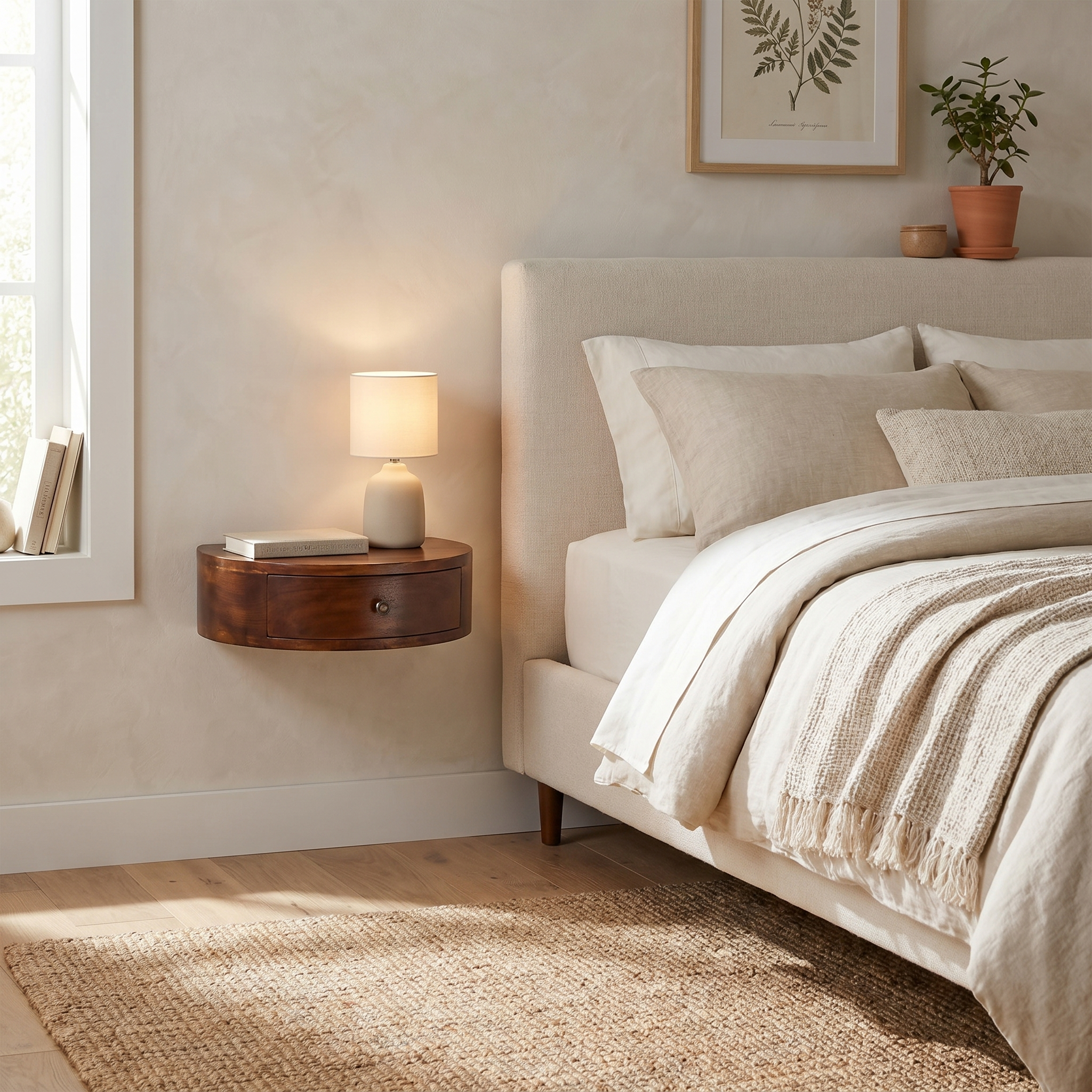 Lunar 1 Drawer Floating nightstand