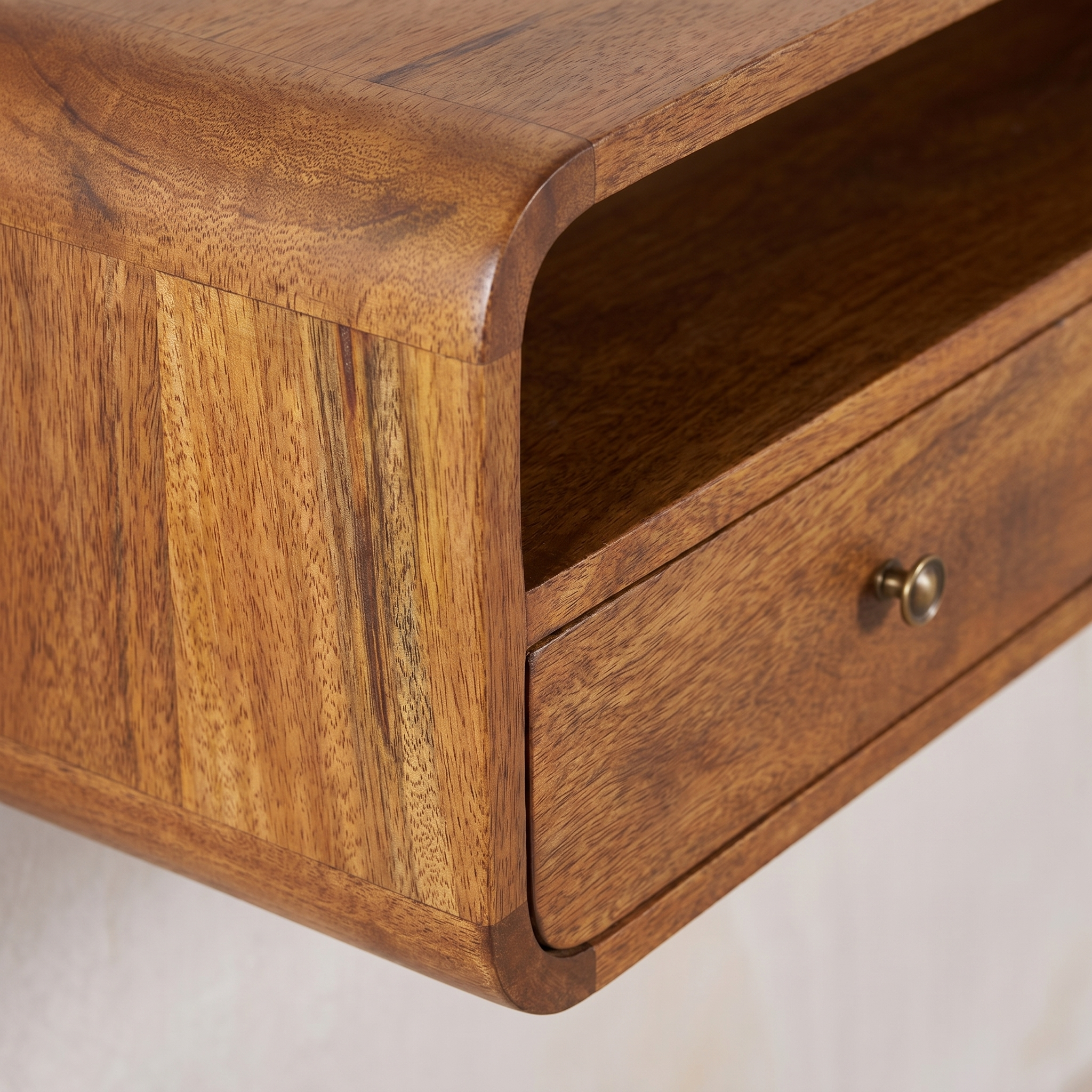 Floating Chestnut Open Console