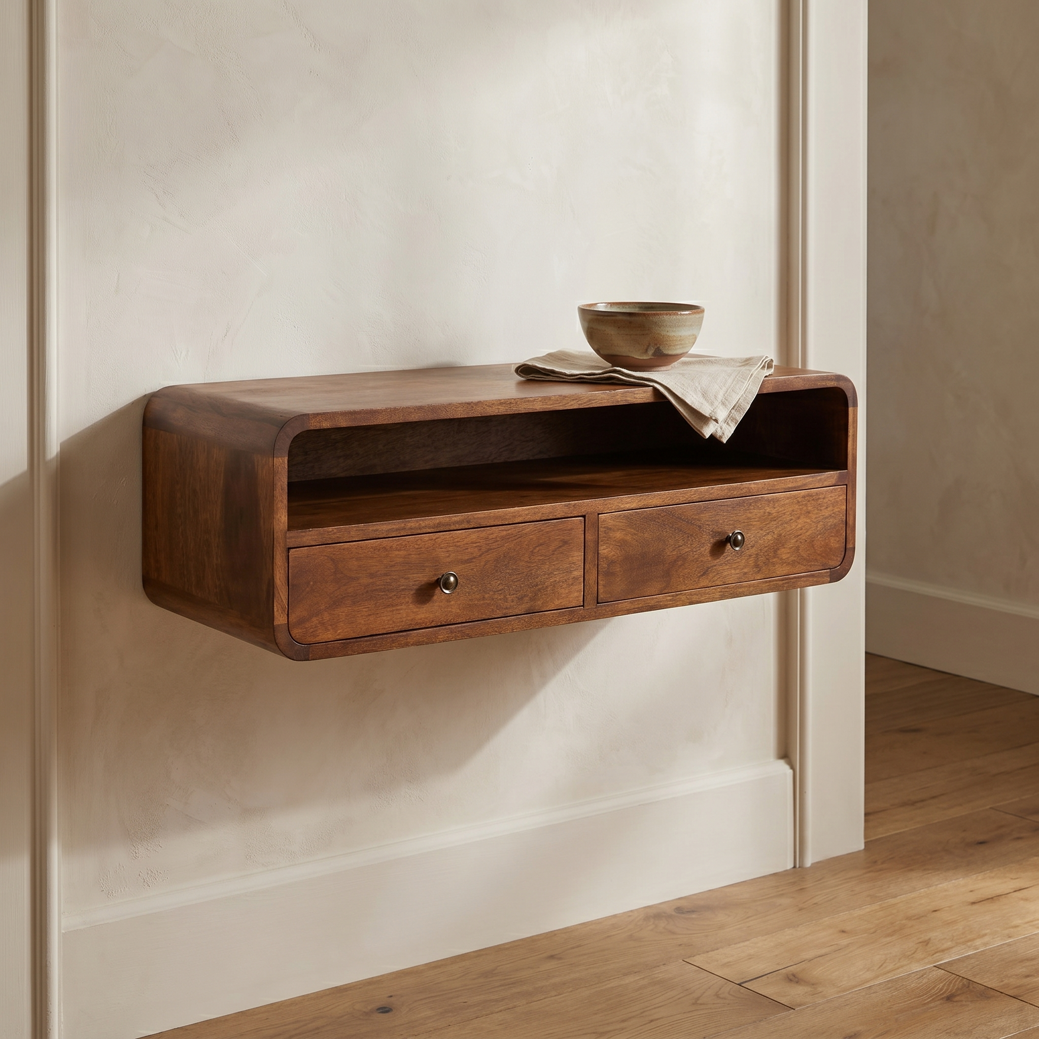 Floating Chestnut Open Console