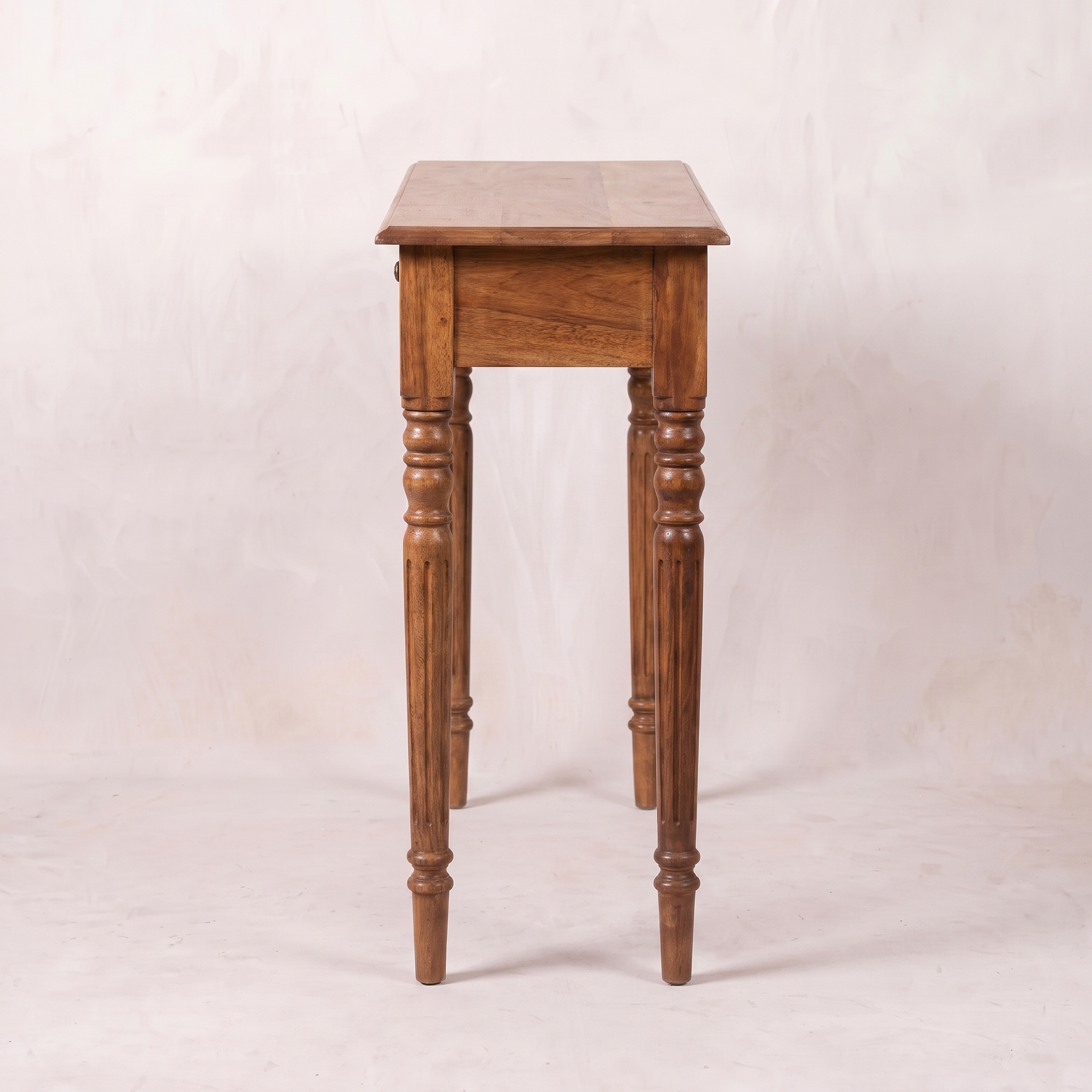 Three Drawer Console with Turned Legs