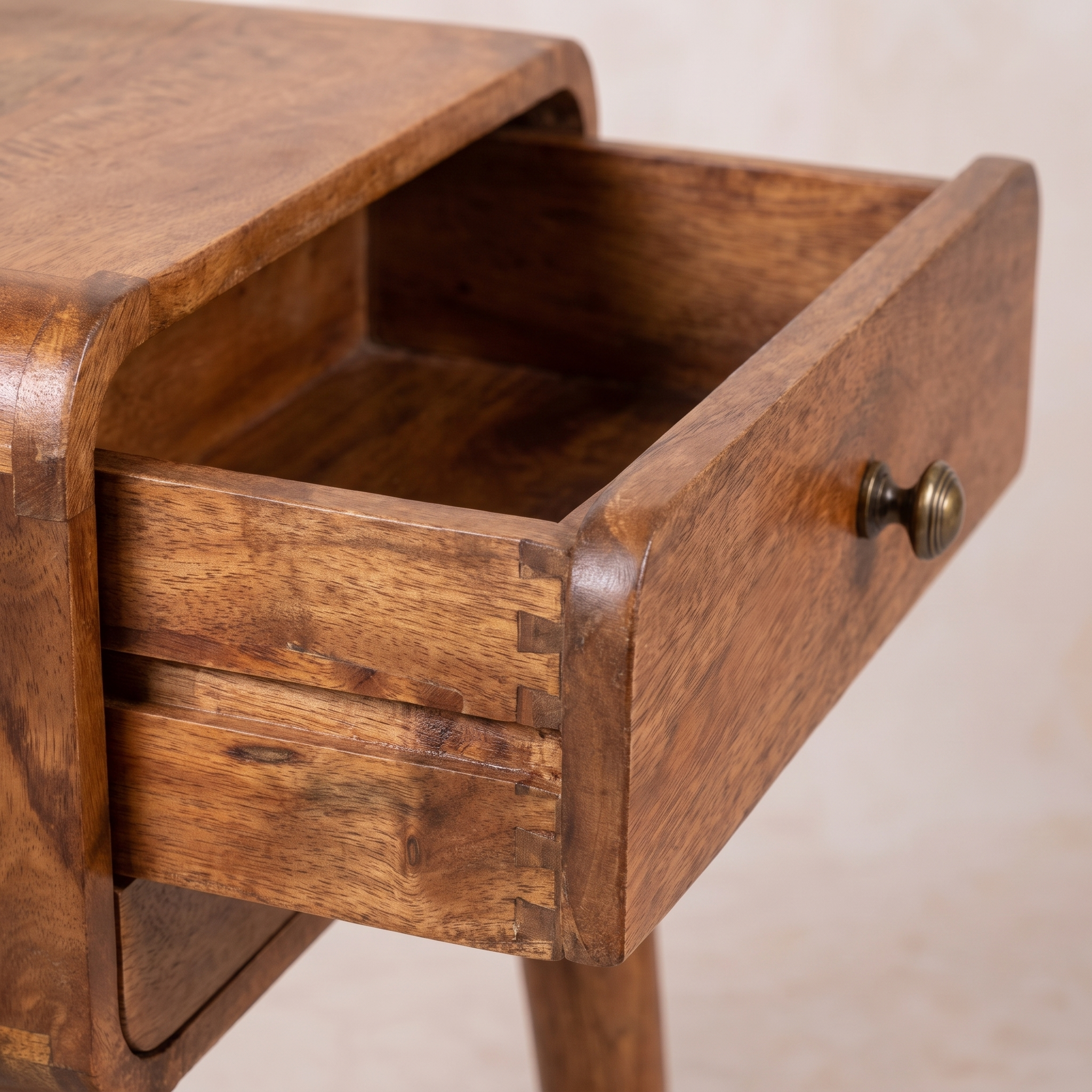 Honey Caramel 2 Drawer Floating Bedside