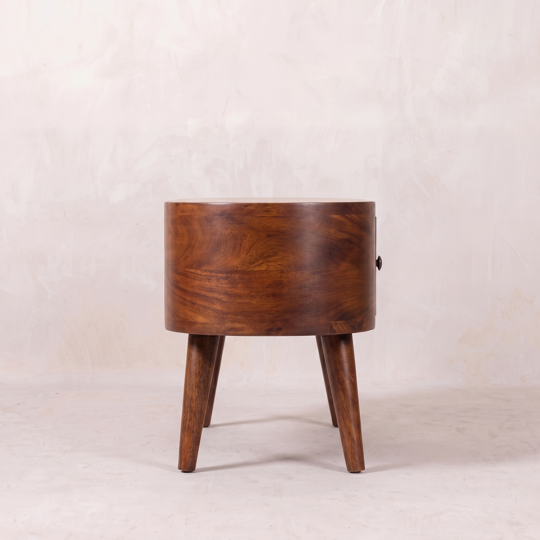 Chestnut Round Open Media Unit