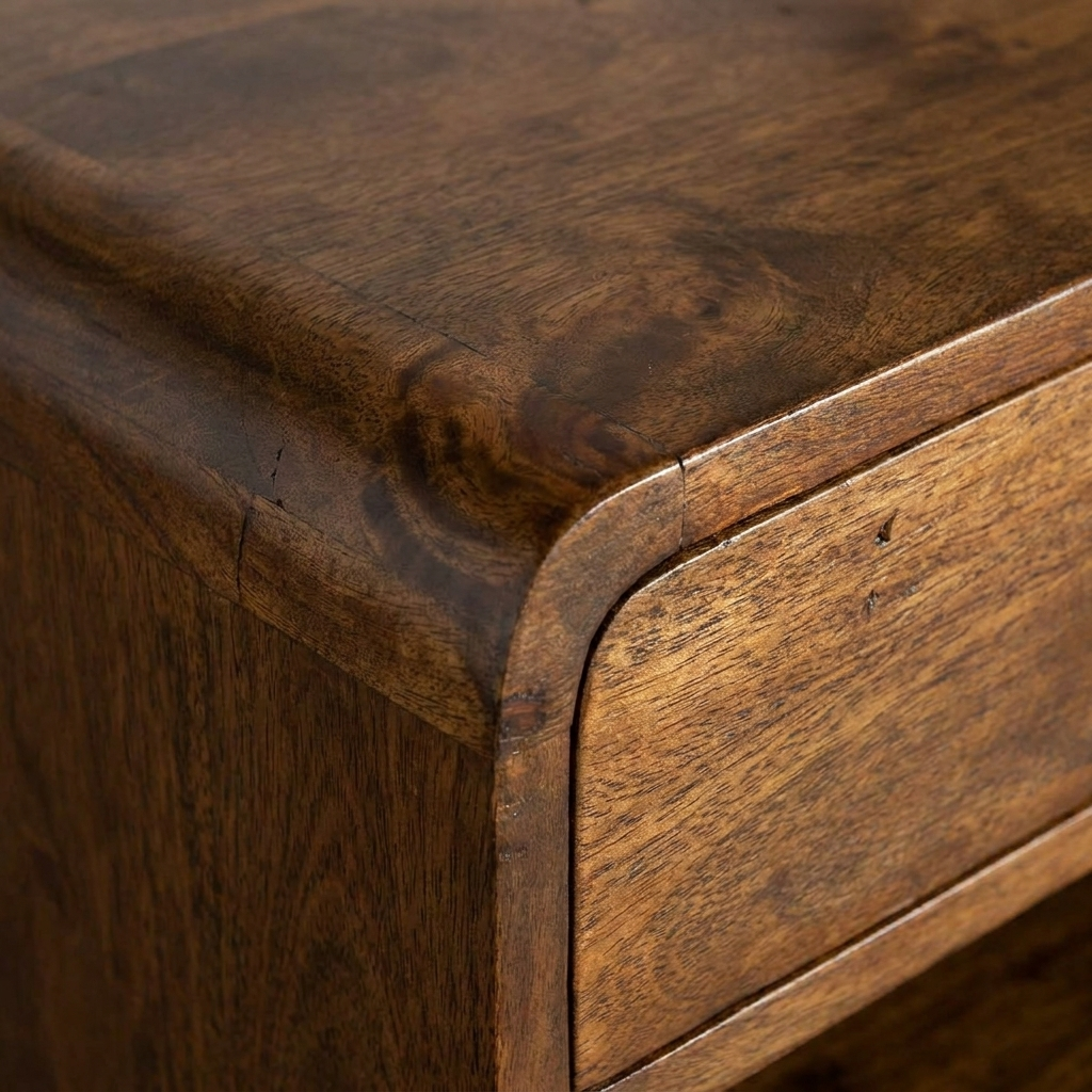 Chestnut Curve Floating nightstand
