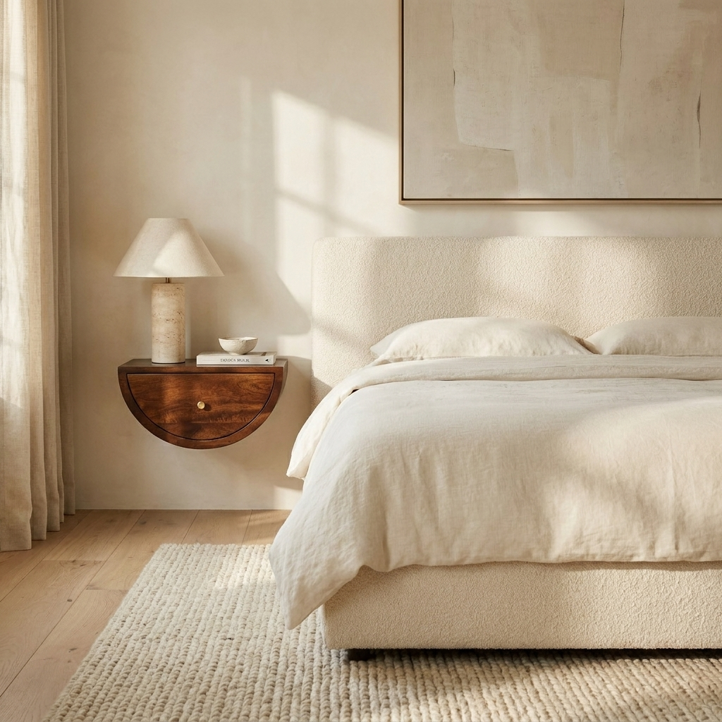 Chestnut Crescent Floating Nightstand
