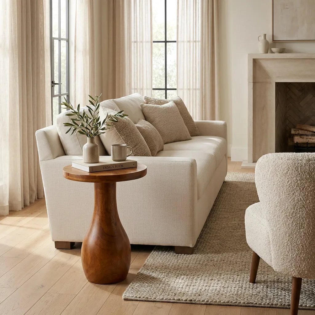 Curved Base Side Table