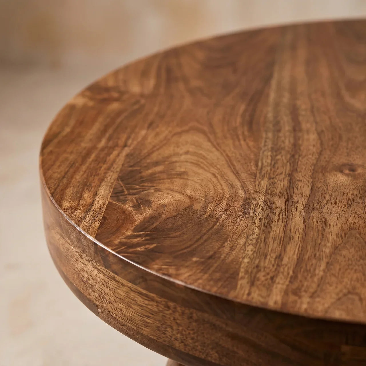 California Walnut Central Table with Ball Feet