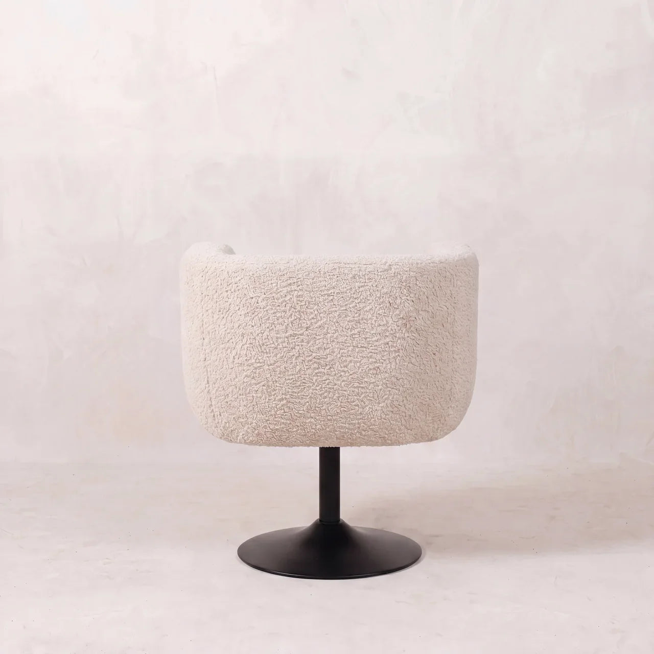 Cream Boucle Swivel Chair