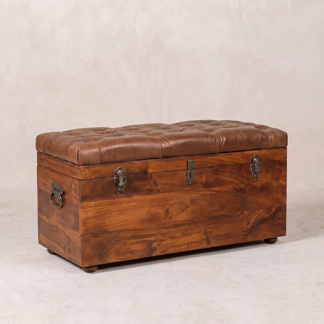 Buffalo Hide Chestnut Storage Trunk