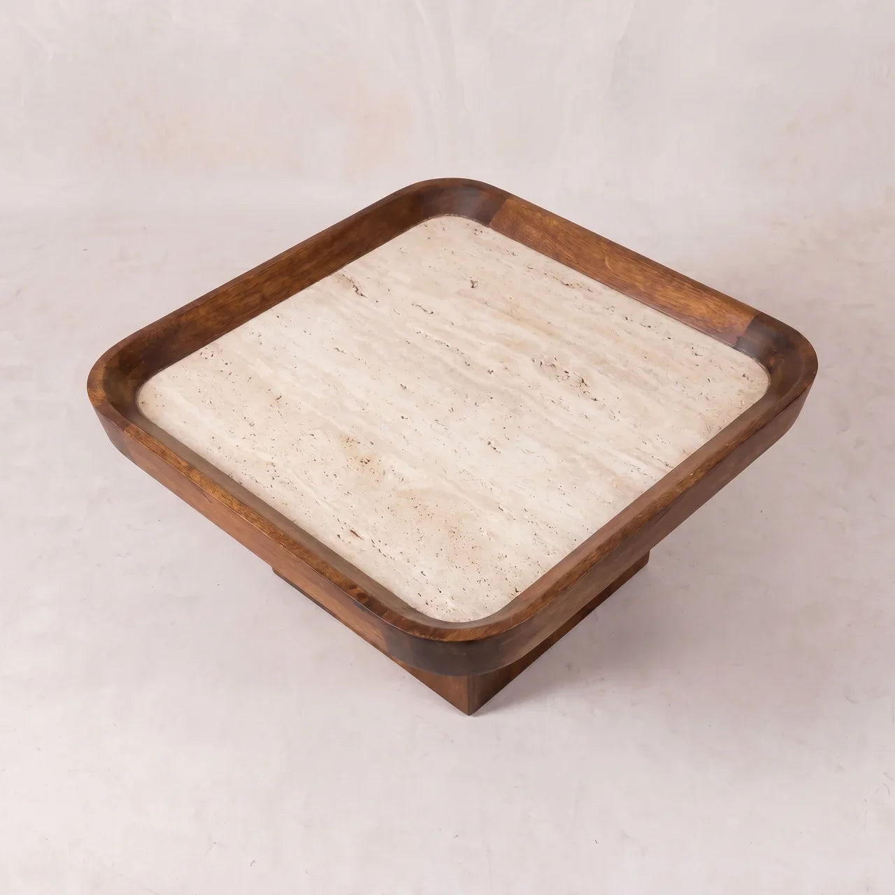Travertine Top Tray Coffee Table