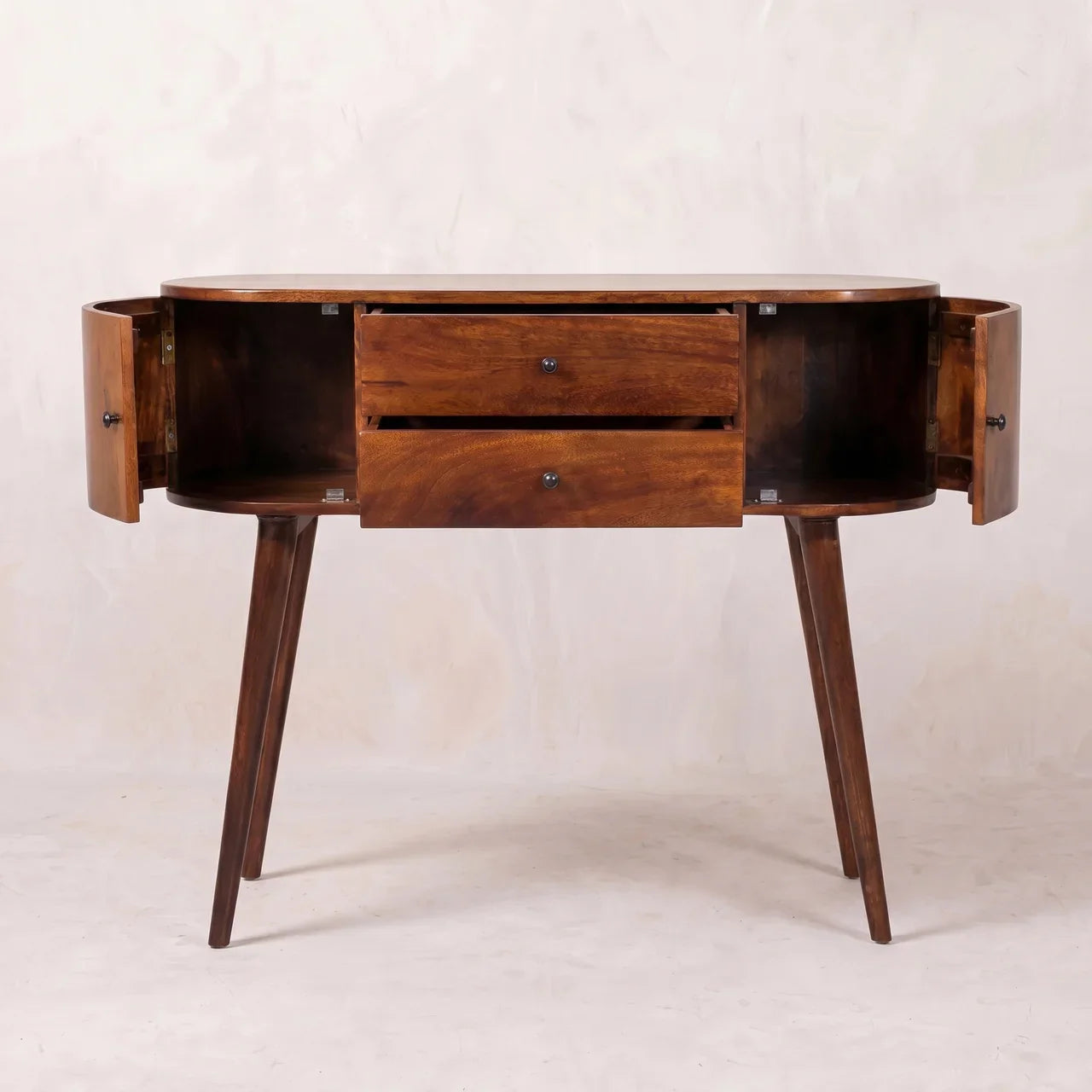 Grove Chestnut Mango Wood Console Table with Drawers