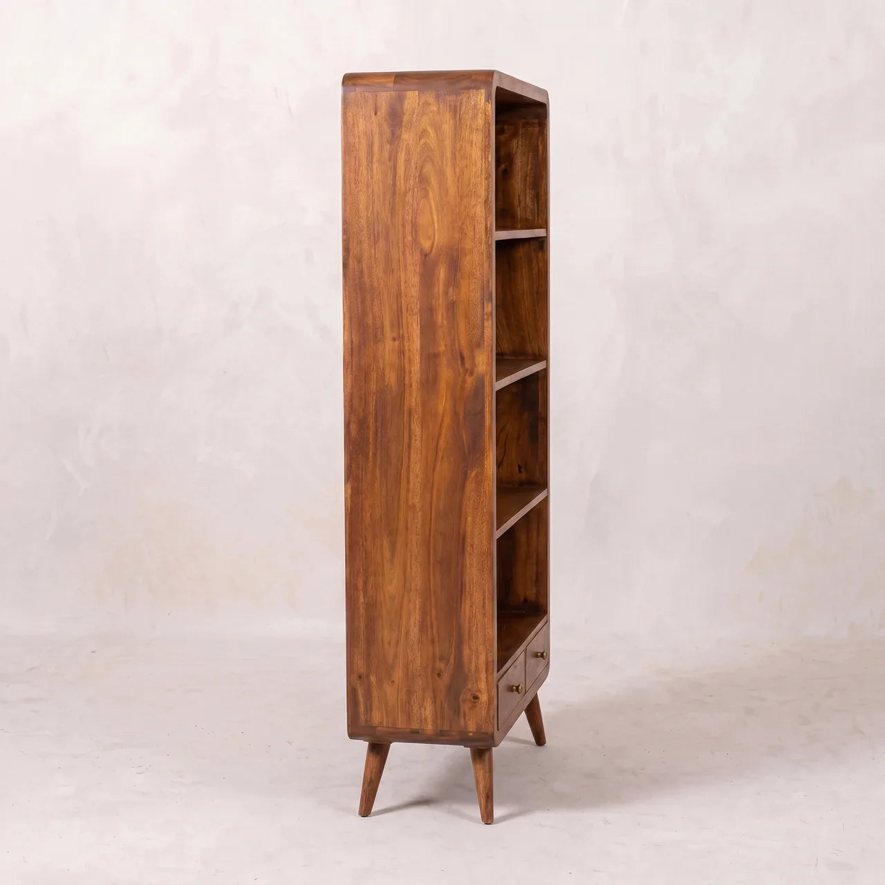 Curved Chestnut Bookcase