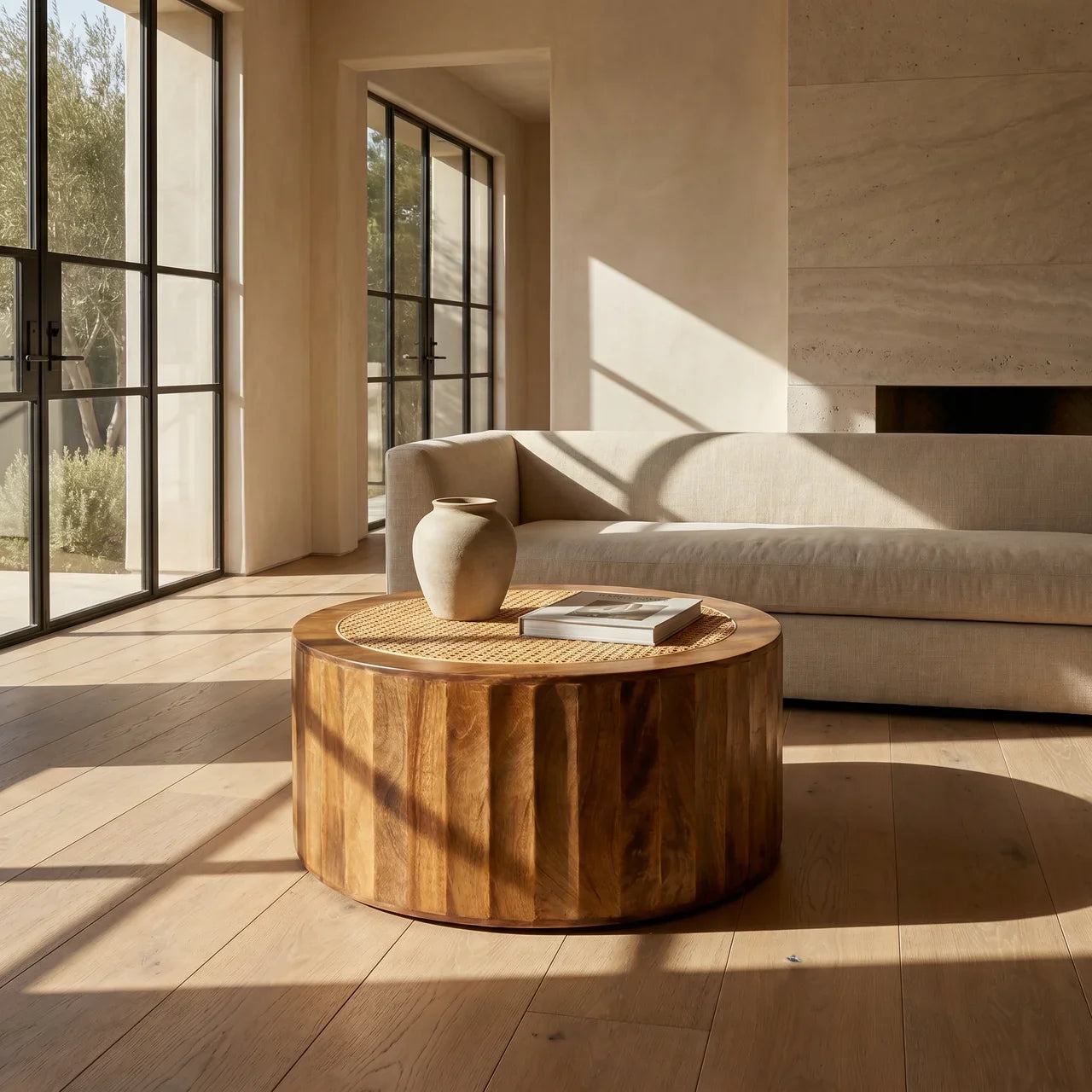 Saffron Rattan Coffee Table