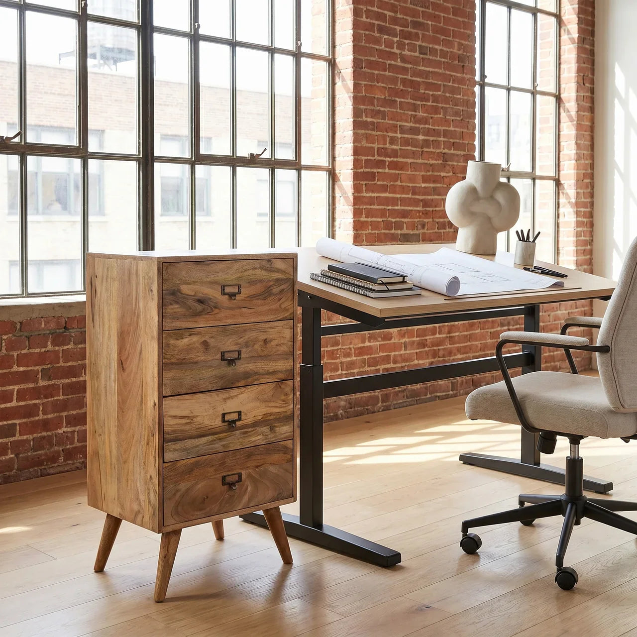 Oak-ish Filing Cabinet