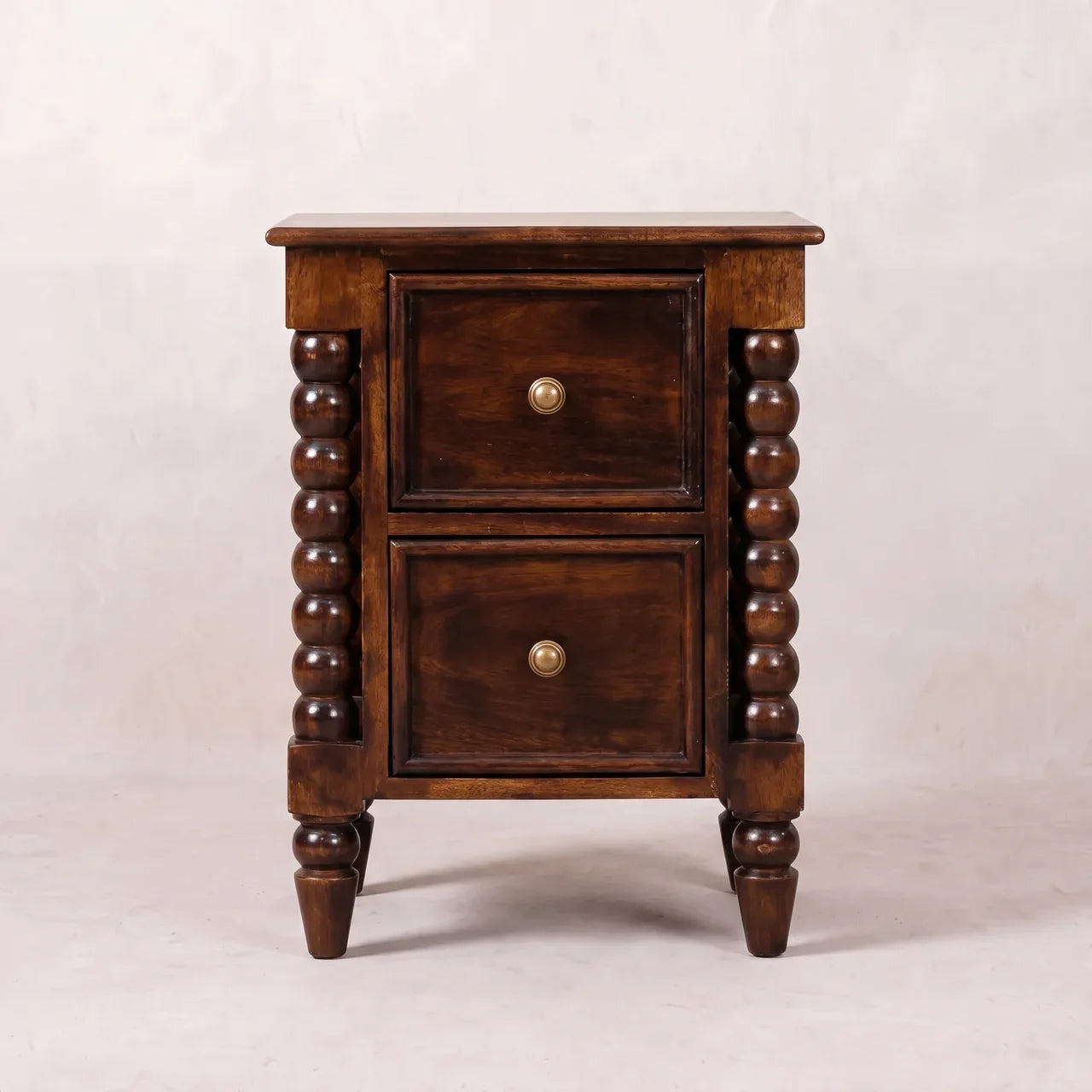 Vintage Spindle Winewood Oak Nightstand 21.5"