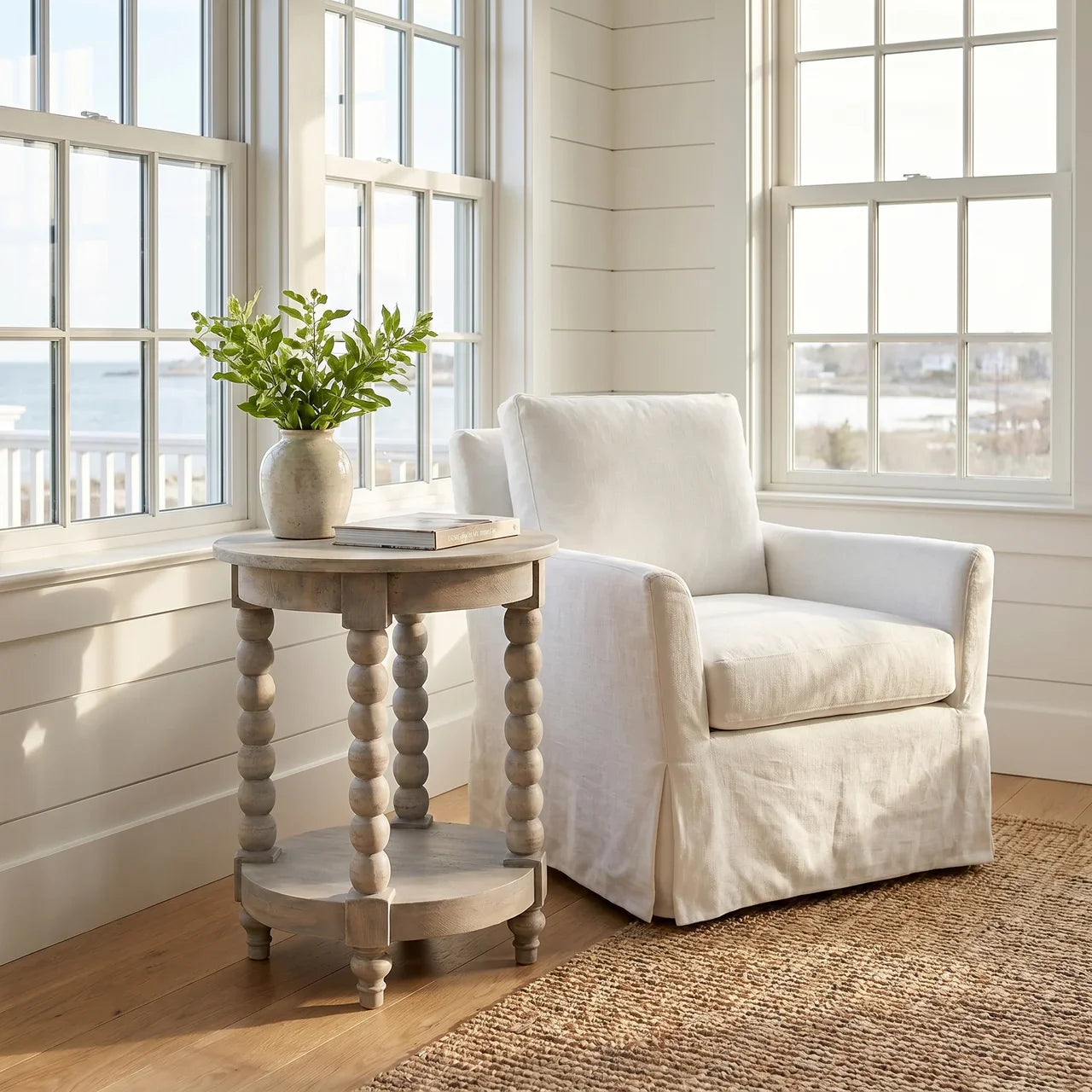 Spindle Washed Round Table