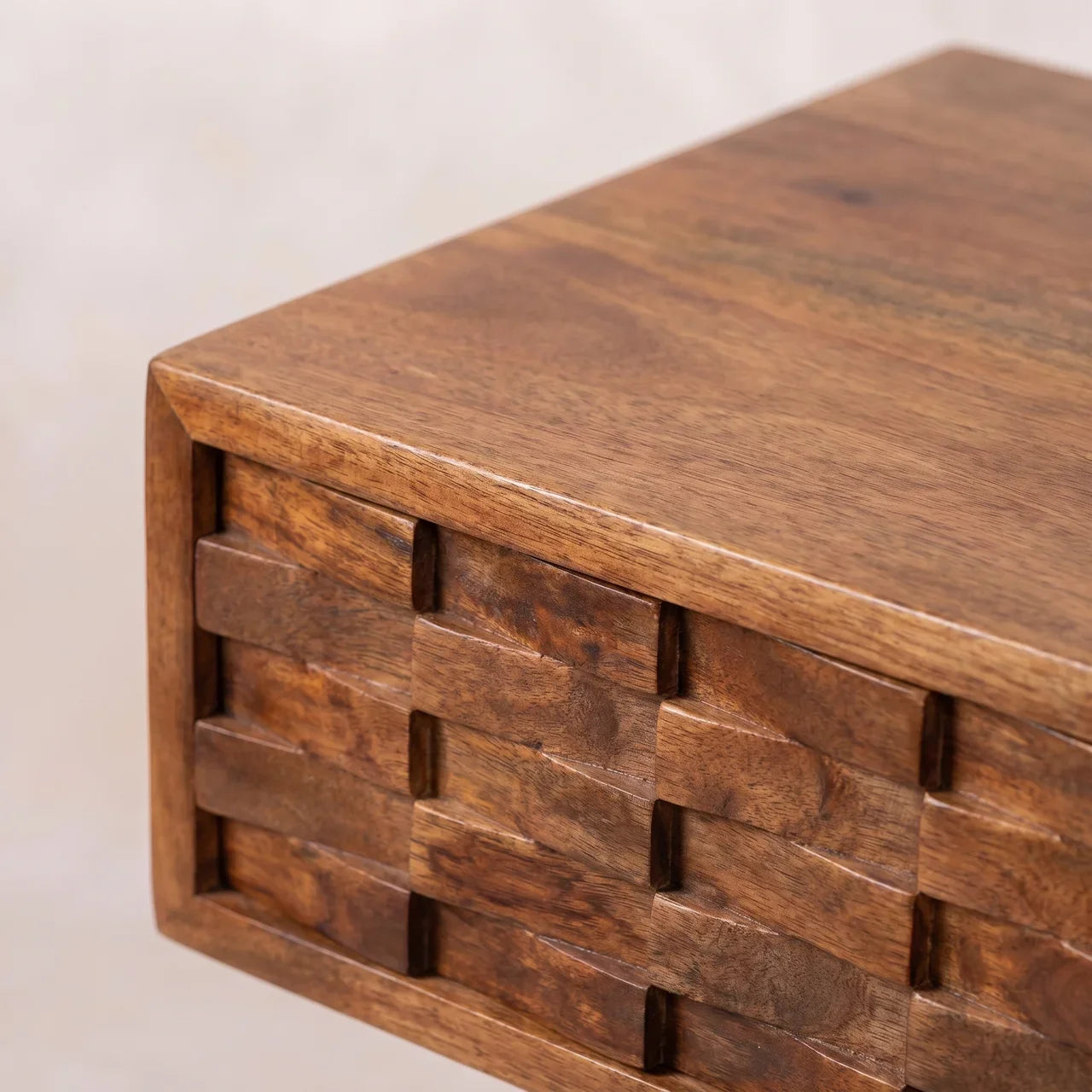 Tile Carve Chestnut Console