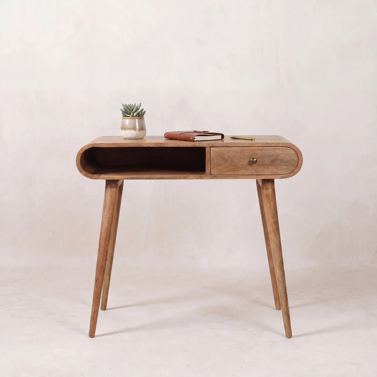 Curved Chestnut Writing Desk