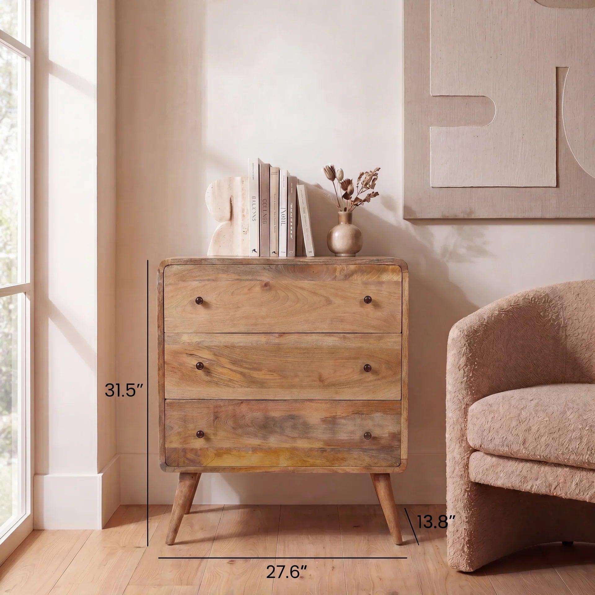 Curved Oak-ish Chest