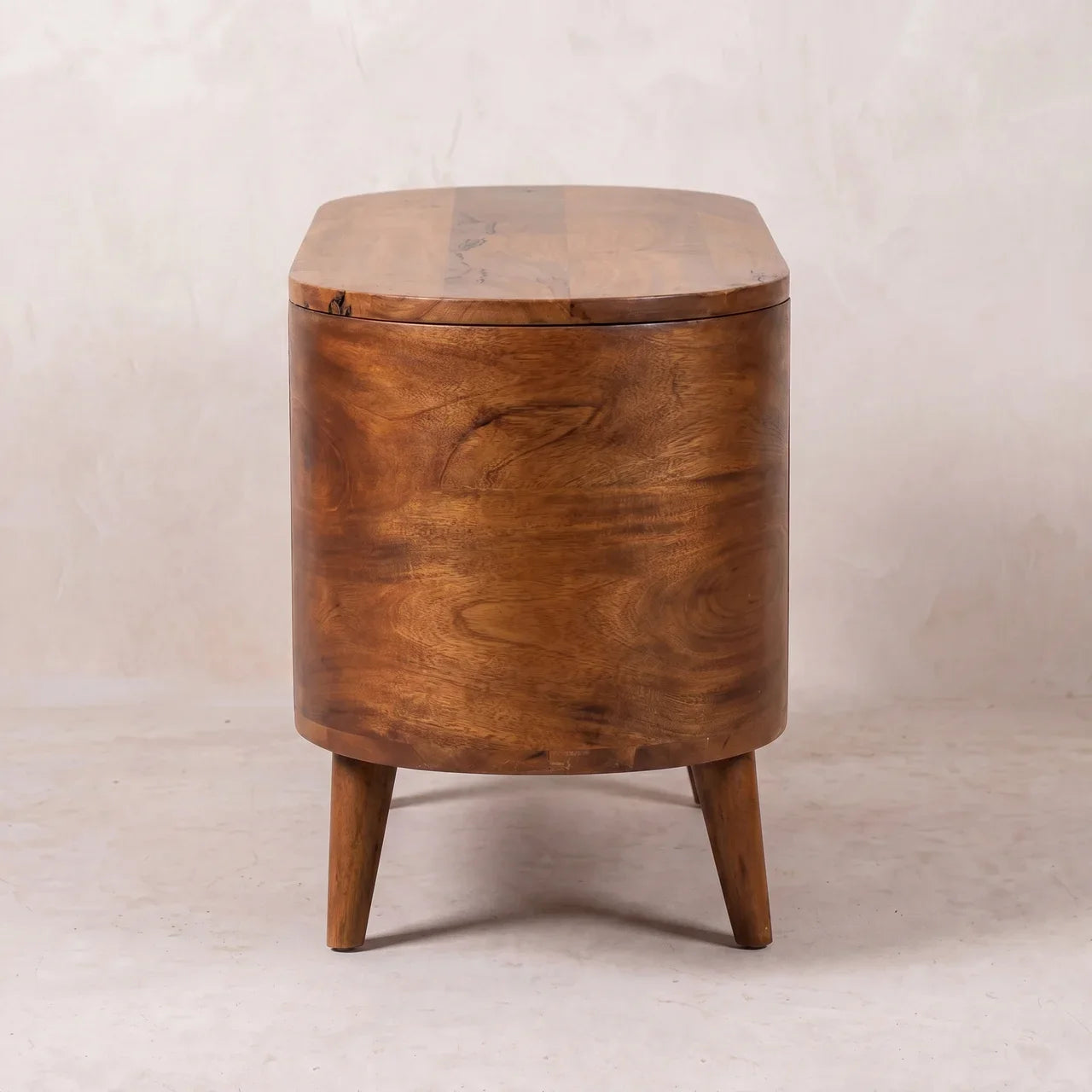 Chestnut Rounded Lid up Blanket Box