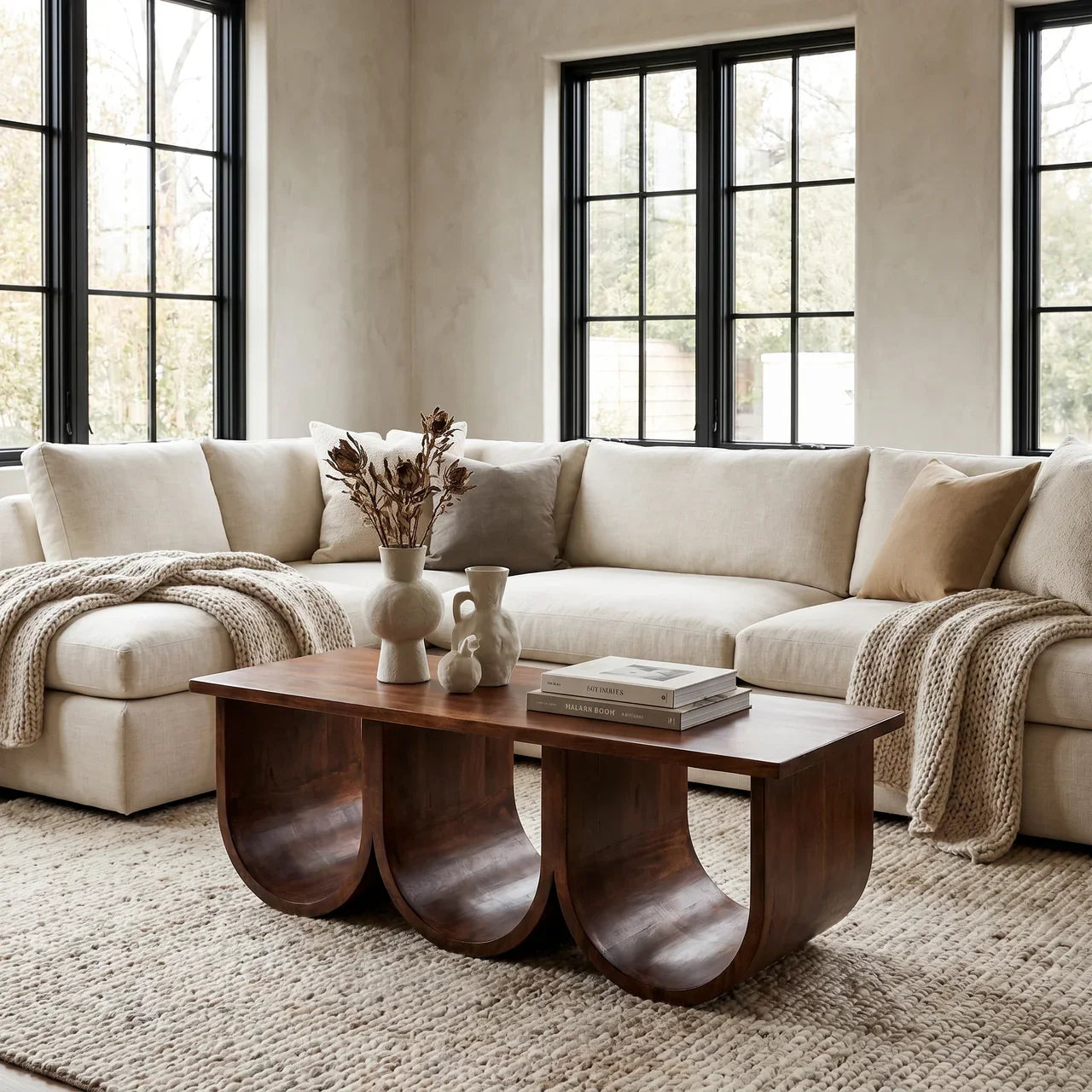 Triple Open Style Coffee Table