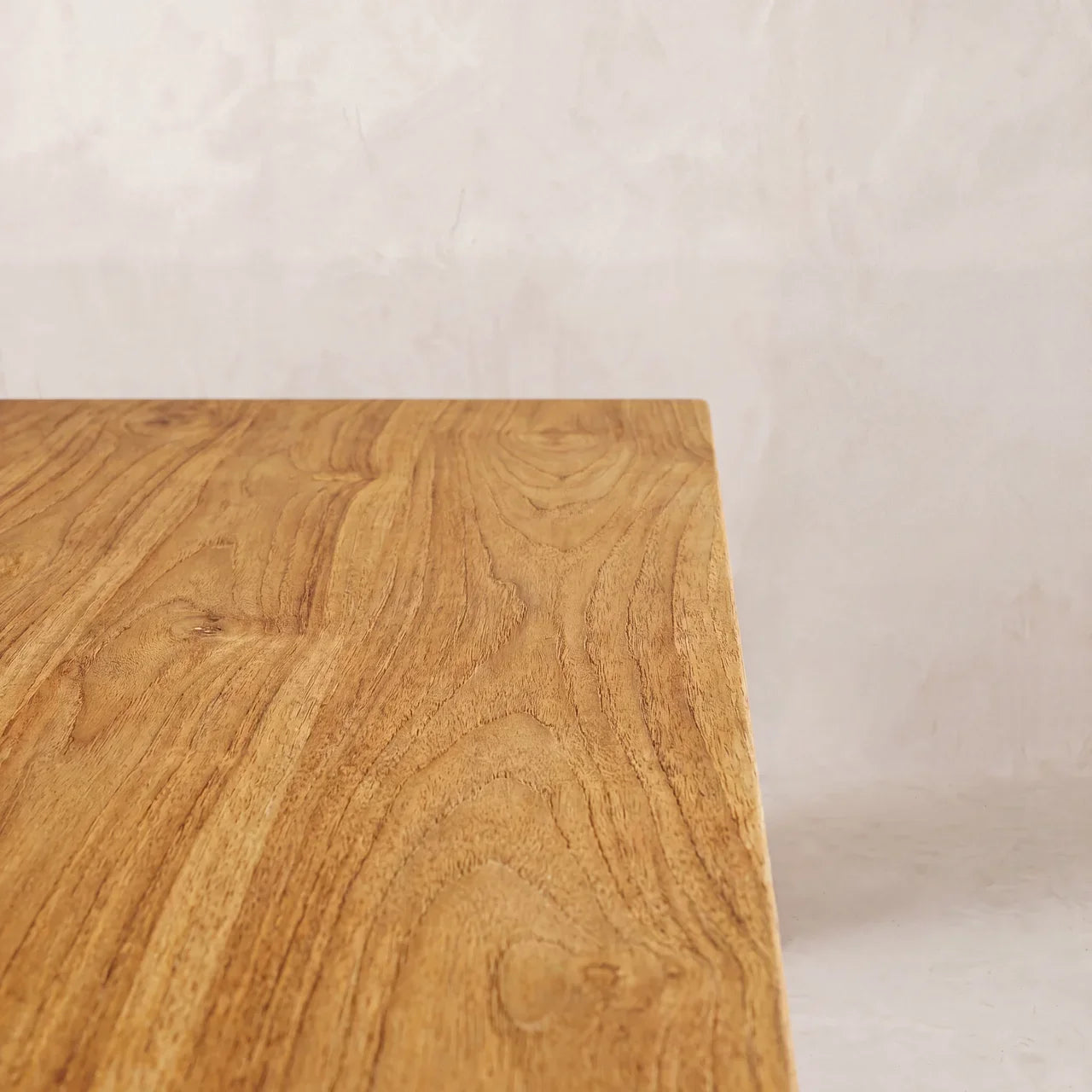 Classic Golden Teak Solid Wood Dining Table