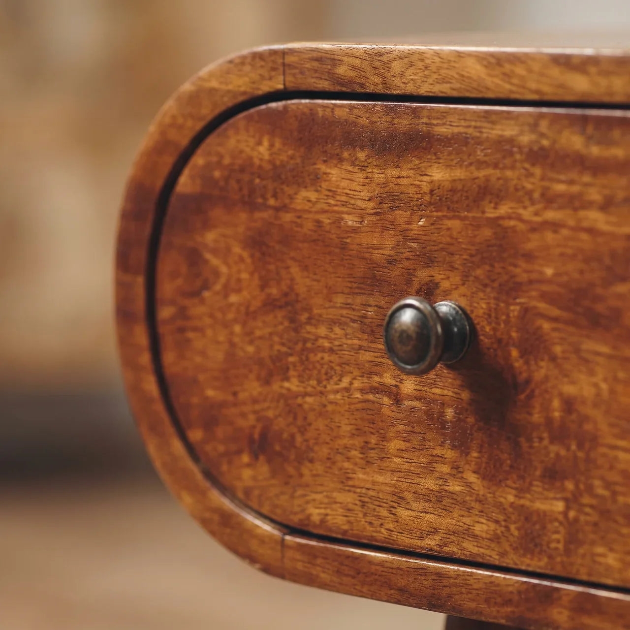 Chestnut Circular TV Unit