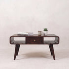 Curved California Walnut Coffee Table