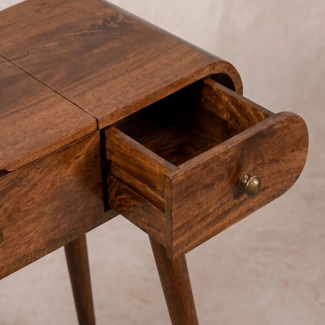 Honey Caramel Round Dressing Table