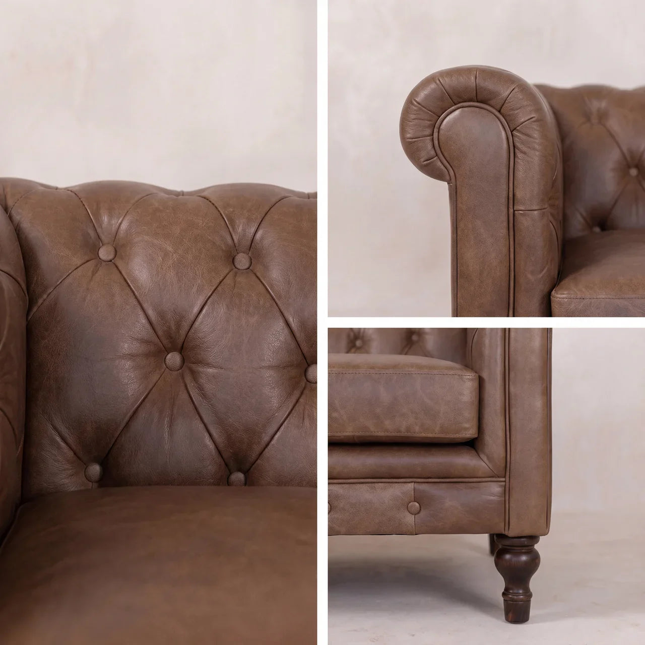 Buffalo Leather Chesterfield