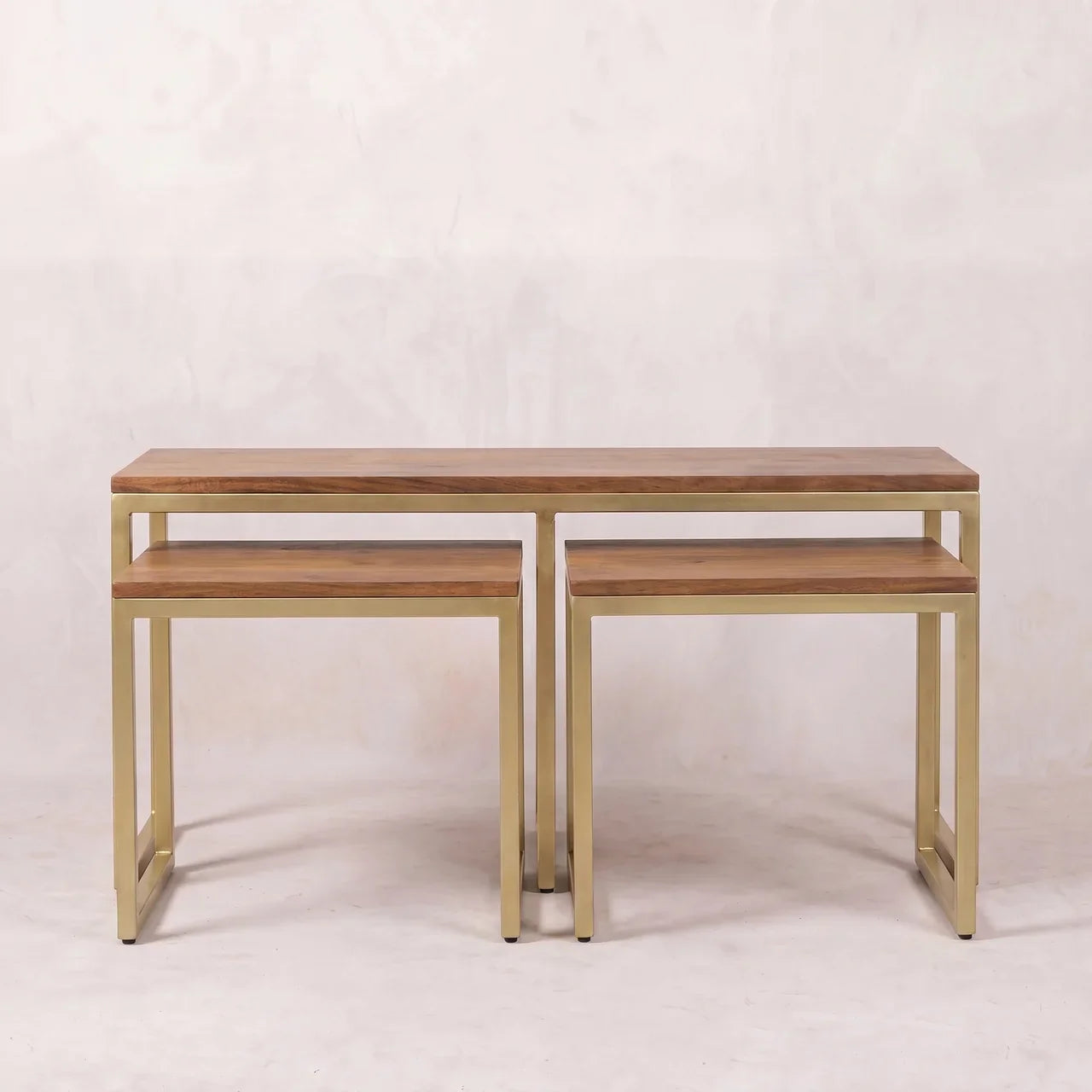 Chunky Gold Table Set of 3