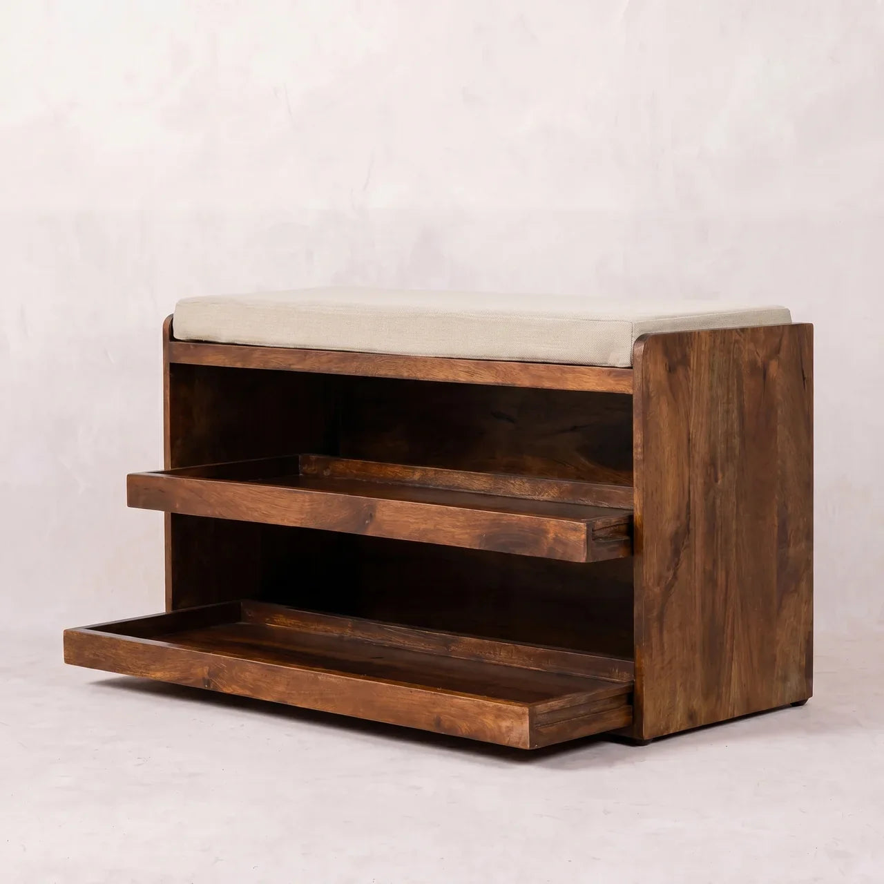 Mud Linen Shoe Bench