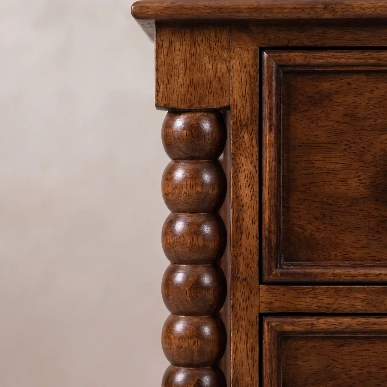 Solid Wood Winewood Oak Nightstand 21.5"