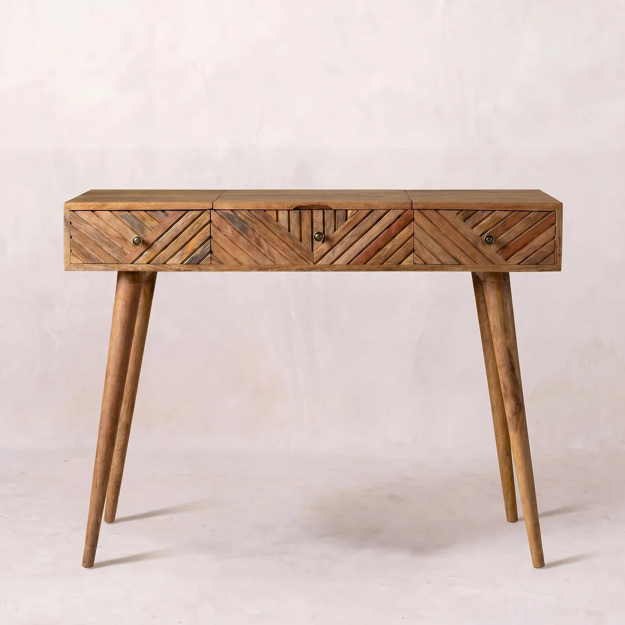 Line Carved Foldable Dressing Table
