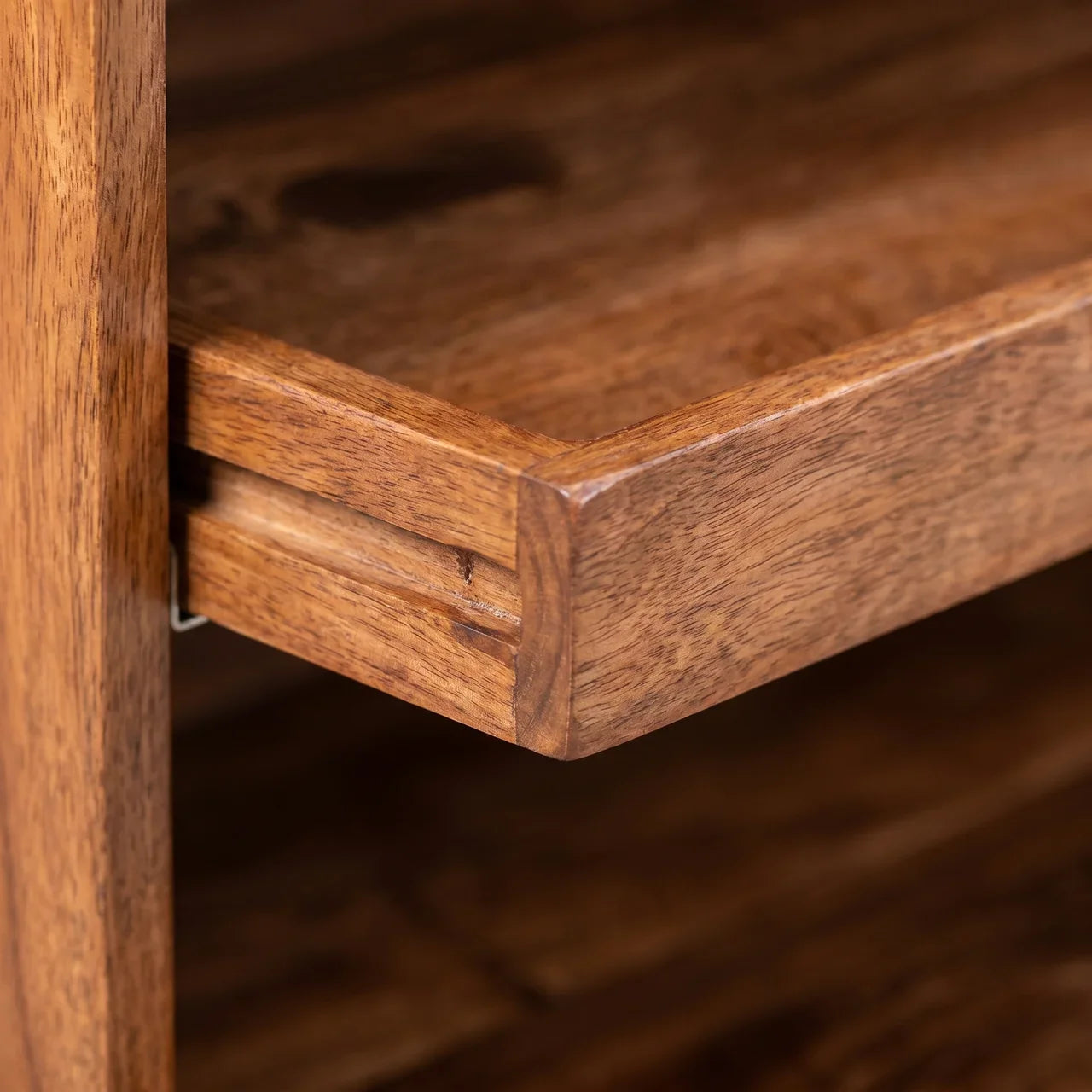 Buffalo Hide Pull out Honey Caramel Shoe Storage Bench