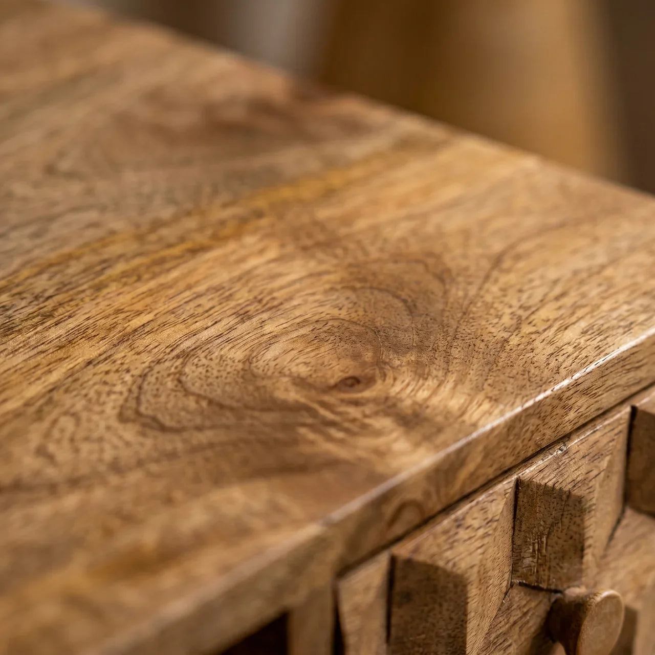 Cube Carved Writing Desk